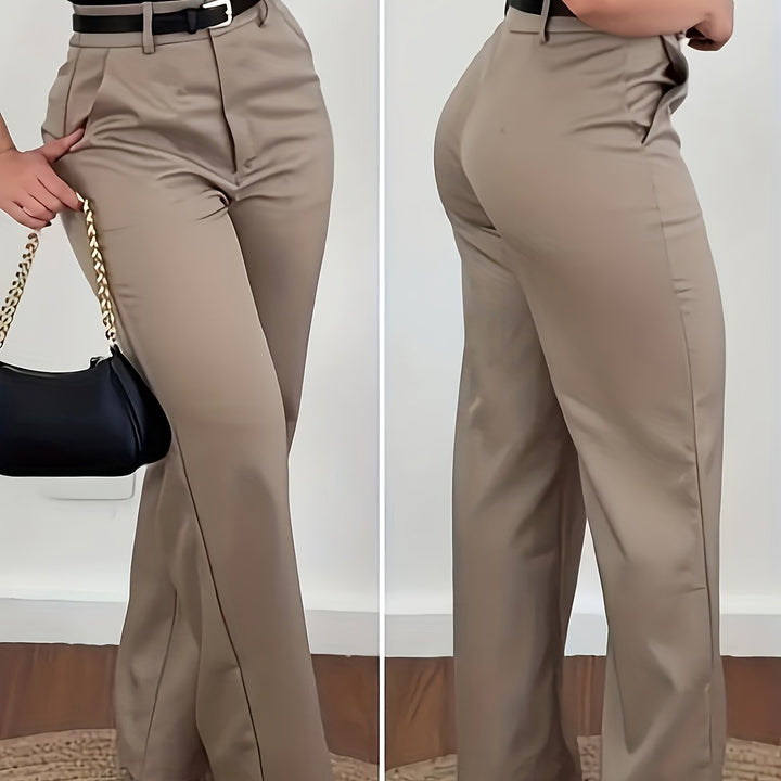 Fashionable Vintage Women's Suit Pants Straight-Leg Trousers