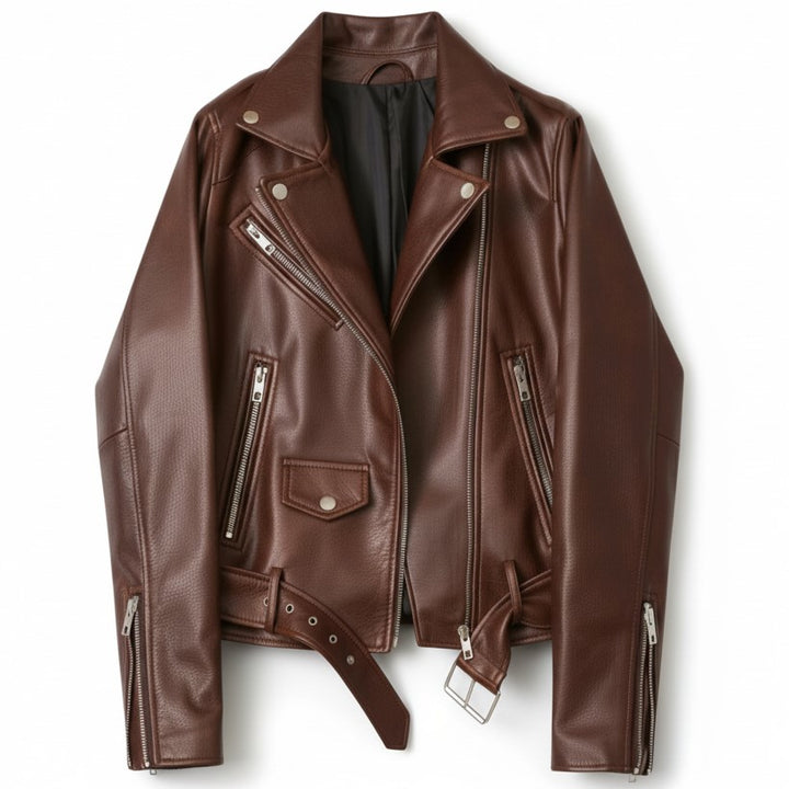 B Unique Fashions Women’s Genuine PU Leather Jacket