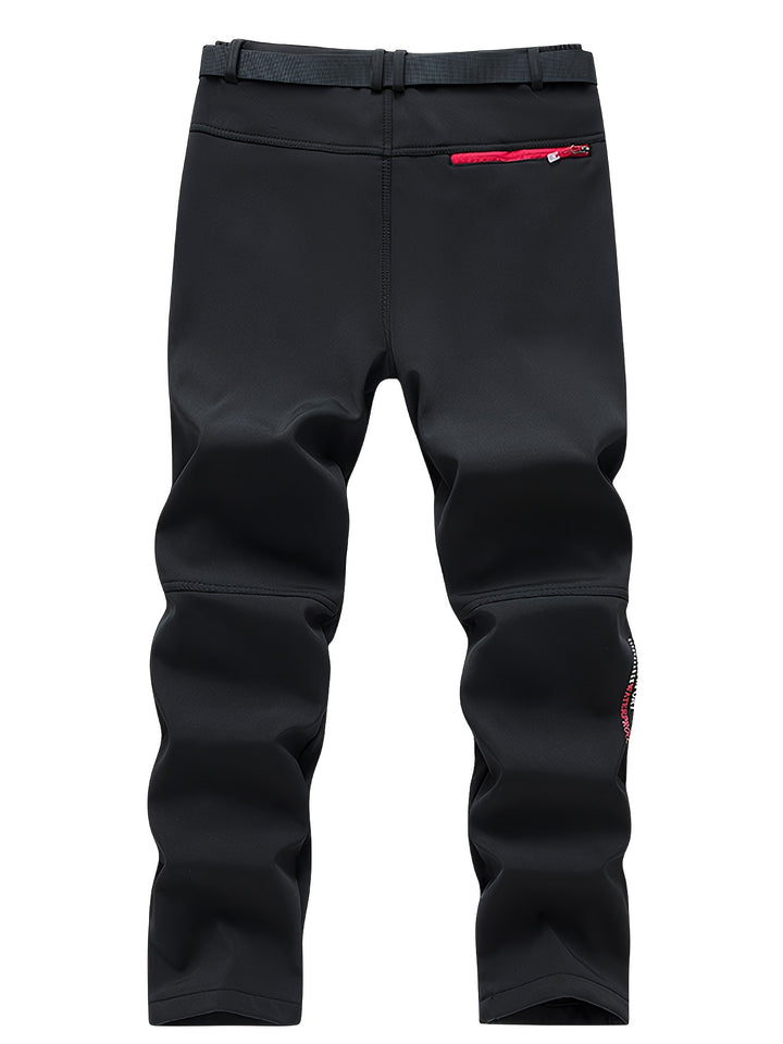 Men's Windproof Cargo Pants with Belt and Zippered Pockets