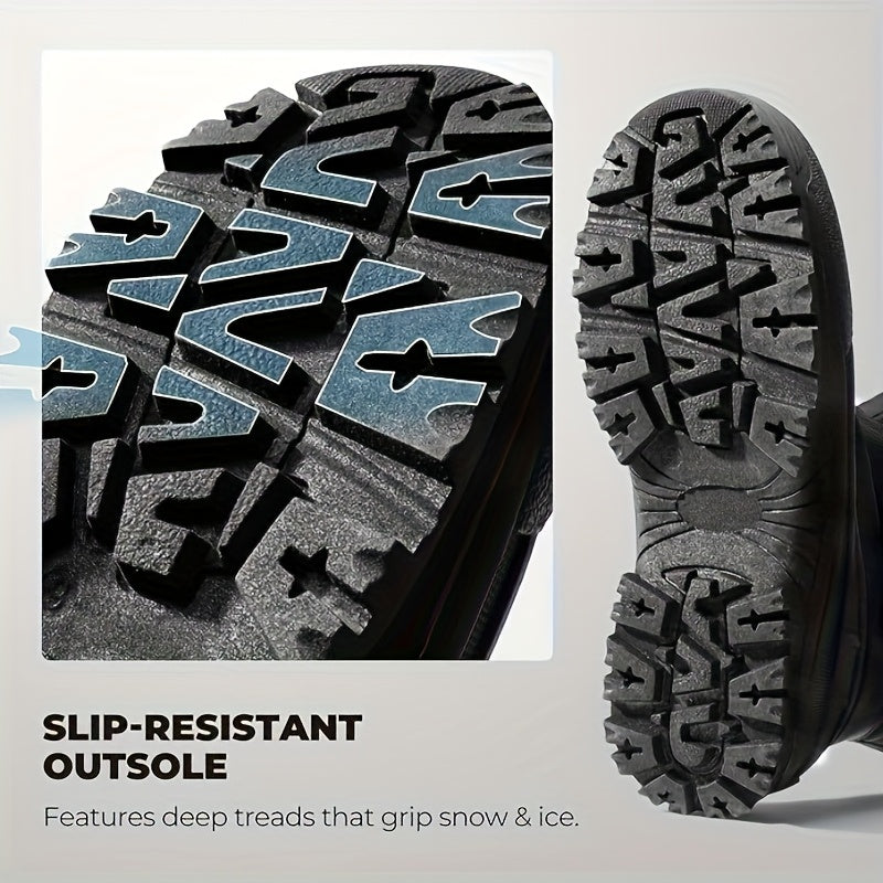 Men's Winter Snow Boots Lightweight Removable Lining Anti-Slip Sole