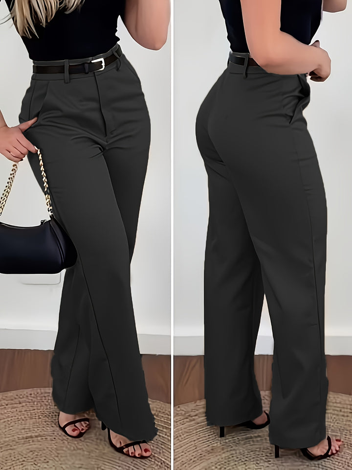 Fashionable Vintage Women's Suit Pants Straight-Leg Trousers