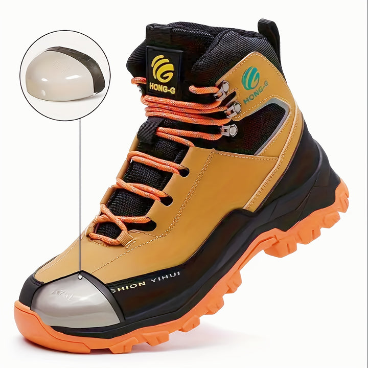 Men's Steel Toe Safety Shoes, Anti Smash Puncture Work Boots