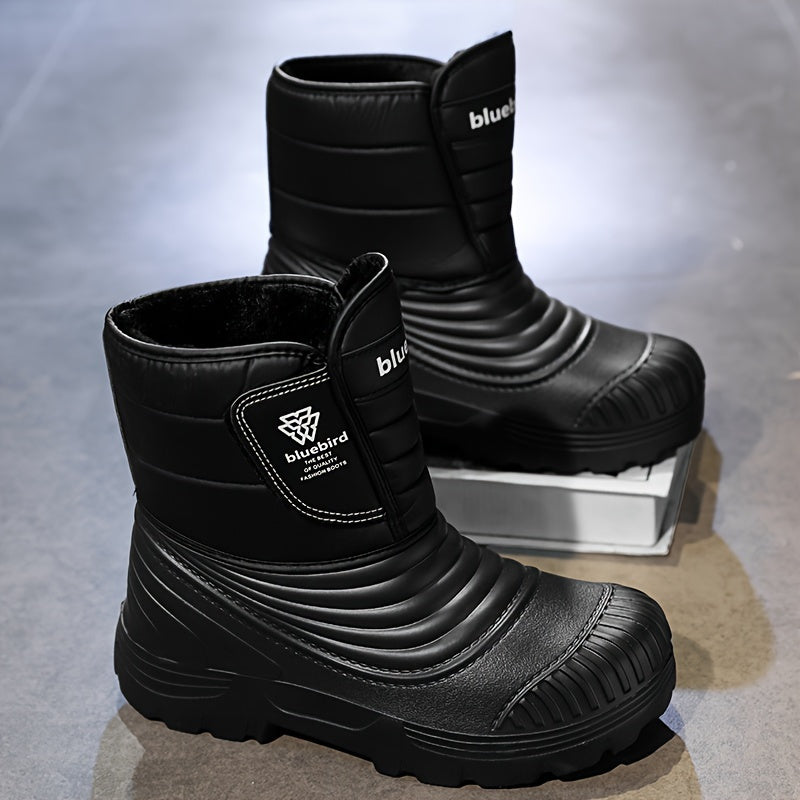 Men's Winter Snow Boots High Top Insulated Fleece Lining
