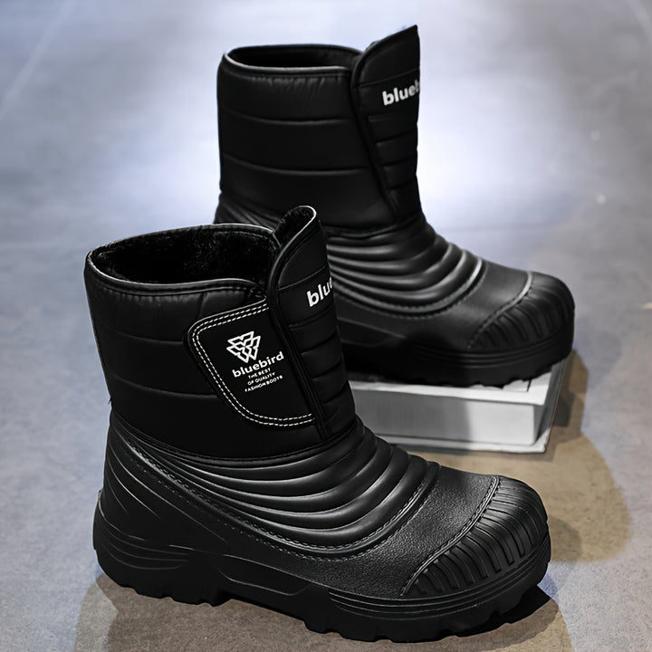 Men's Winter Snow Boots High Top Insulated Fleece Lining