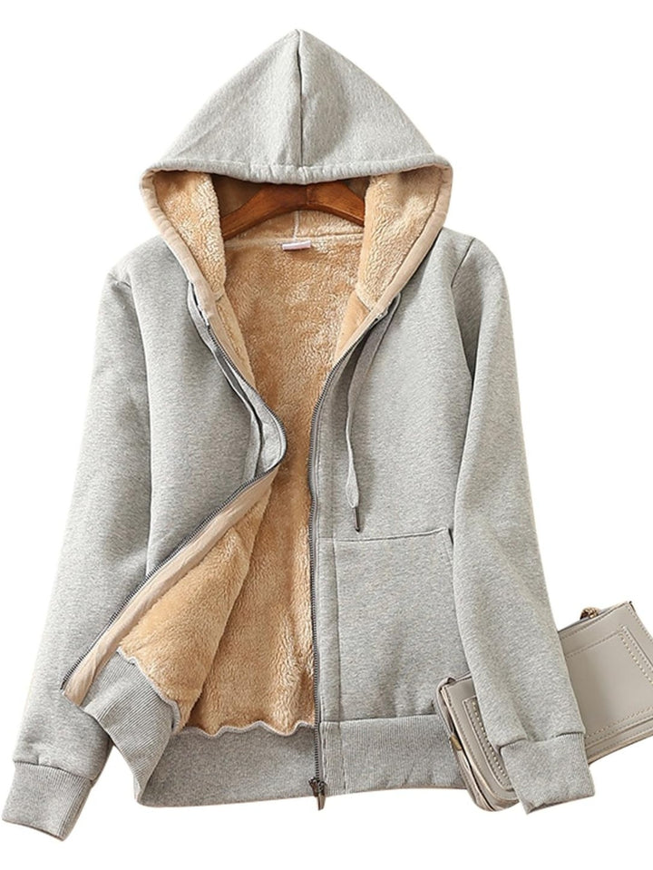 Women's Casual Full Zip Hoodie Sweatshirt Coat