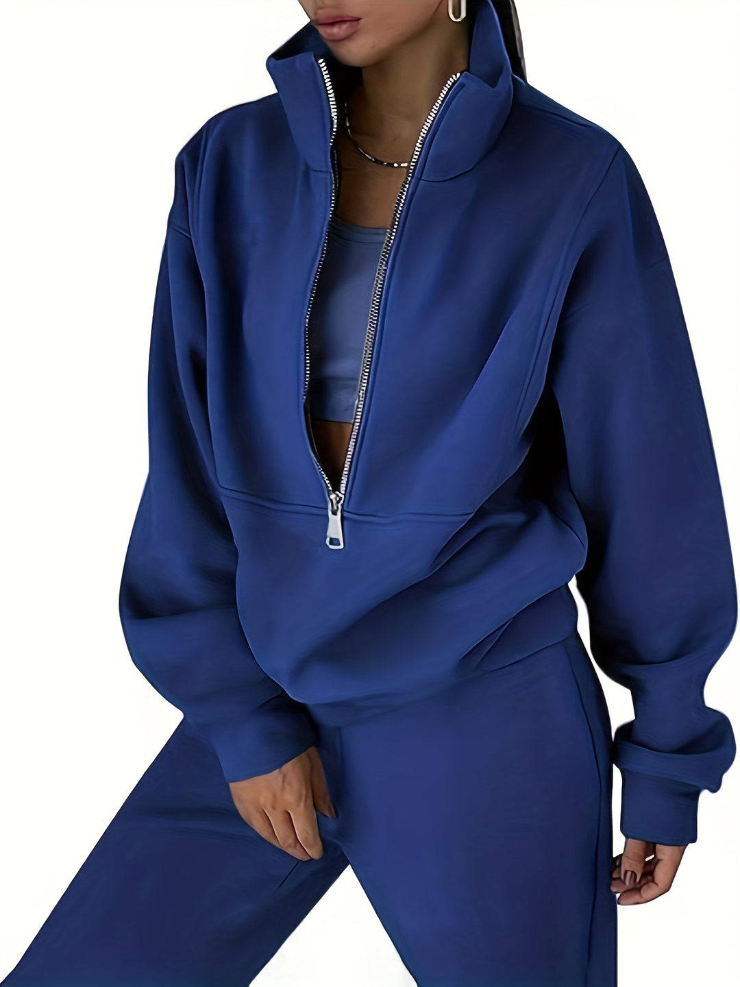 Women's Winter Sweater and Pants Set, Fleece Activewear Two-Piece