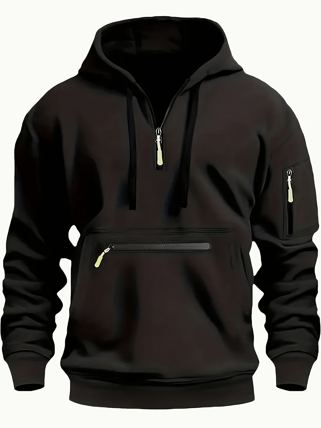 Men's Casual Zipper Hoodie with Kangaroo Pocket