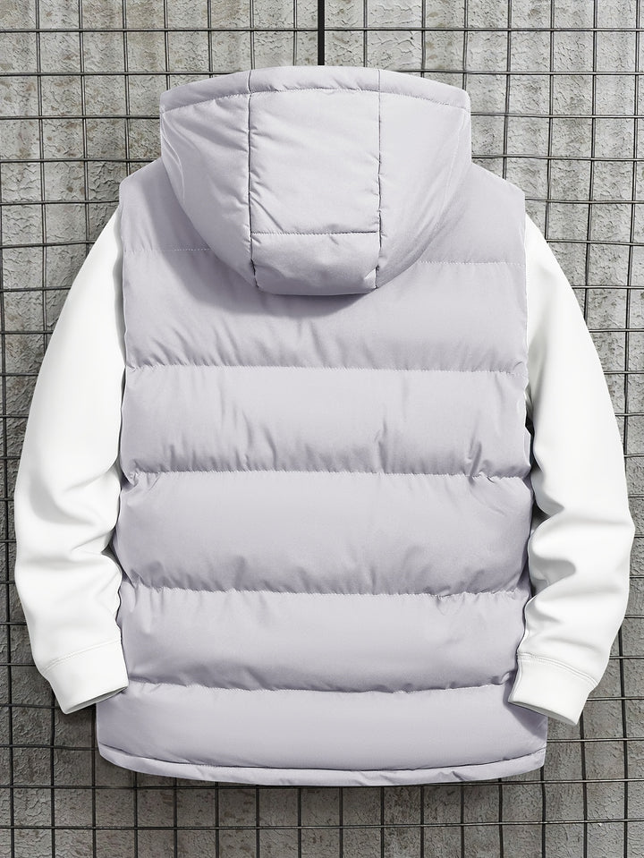 Men's Hooded Vest Thickened Lightweight Stylish Casual Wear