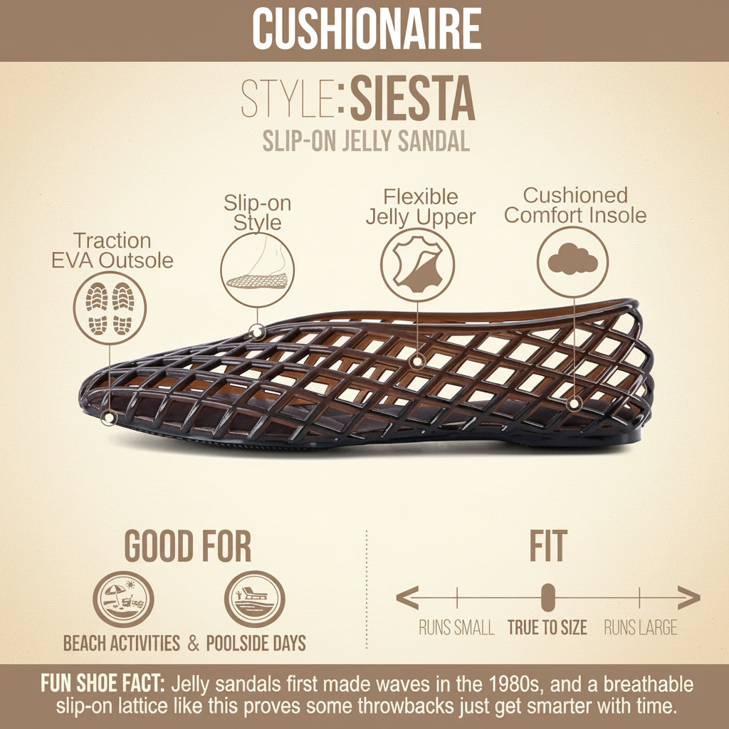 Women's Modern Lattice Ballet Flats, Comfortable Slip-On Pointed Toe Jelly Shoes, Lightweight Breathable Casual Dress Flats