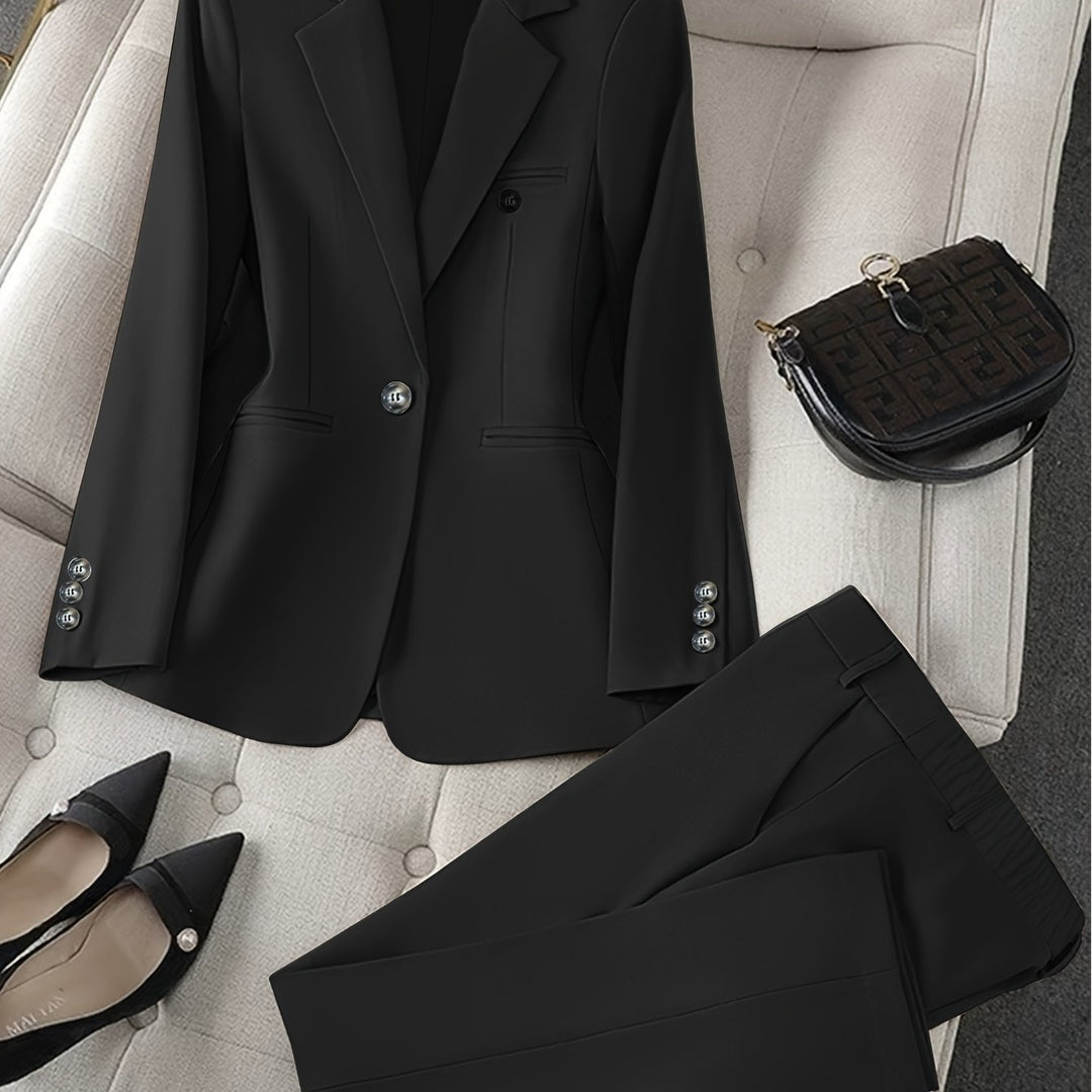Two-Piece Suit Set with Waistcoat and Matching Pants