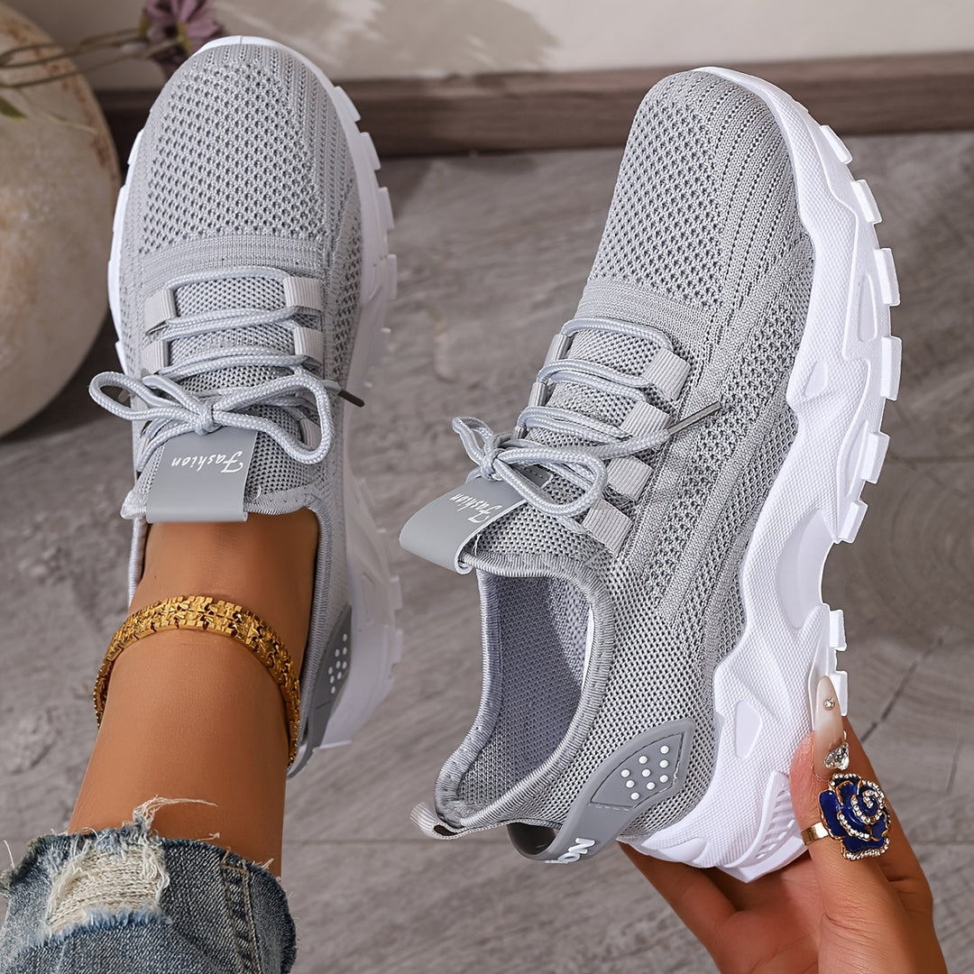 Women's Fashion Knit Sneakers Casual Lightweight Walking Shoes