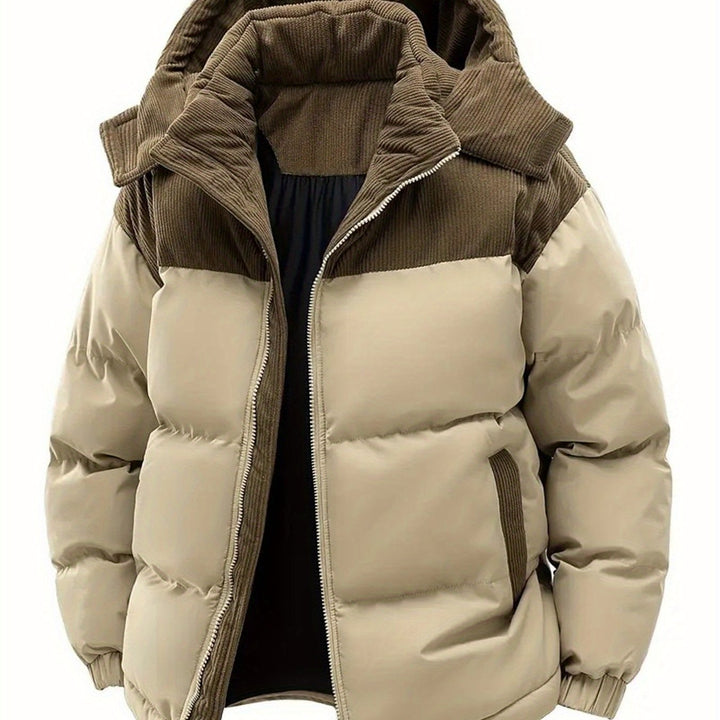 Hooded Fleece Coat for Men with Detachable Hood