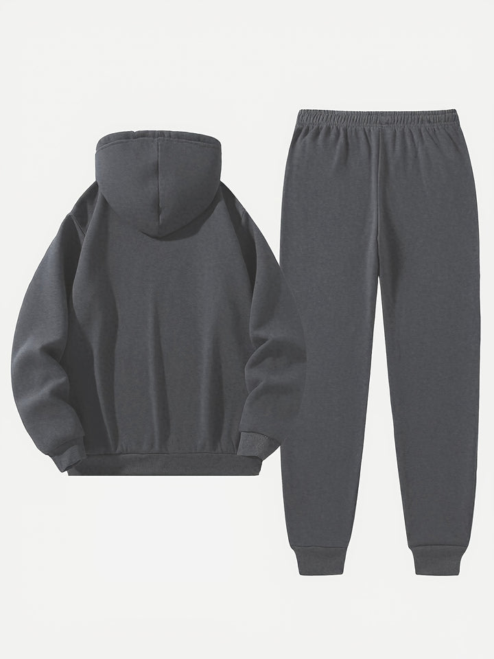 Men's Casual Hoodie and Jogger Pants Set Sportswear Outfit
