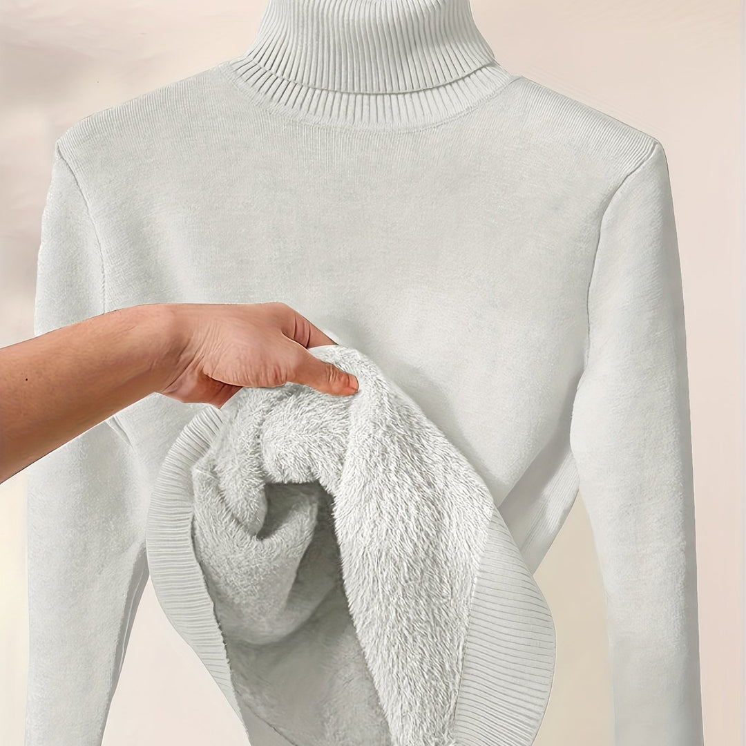 Women's High Neck Turtleneck Sweater Pullover Casual Wear