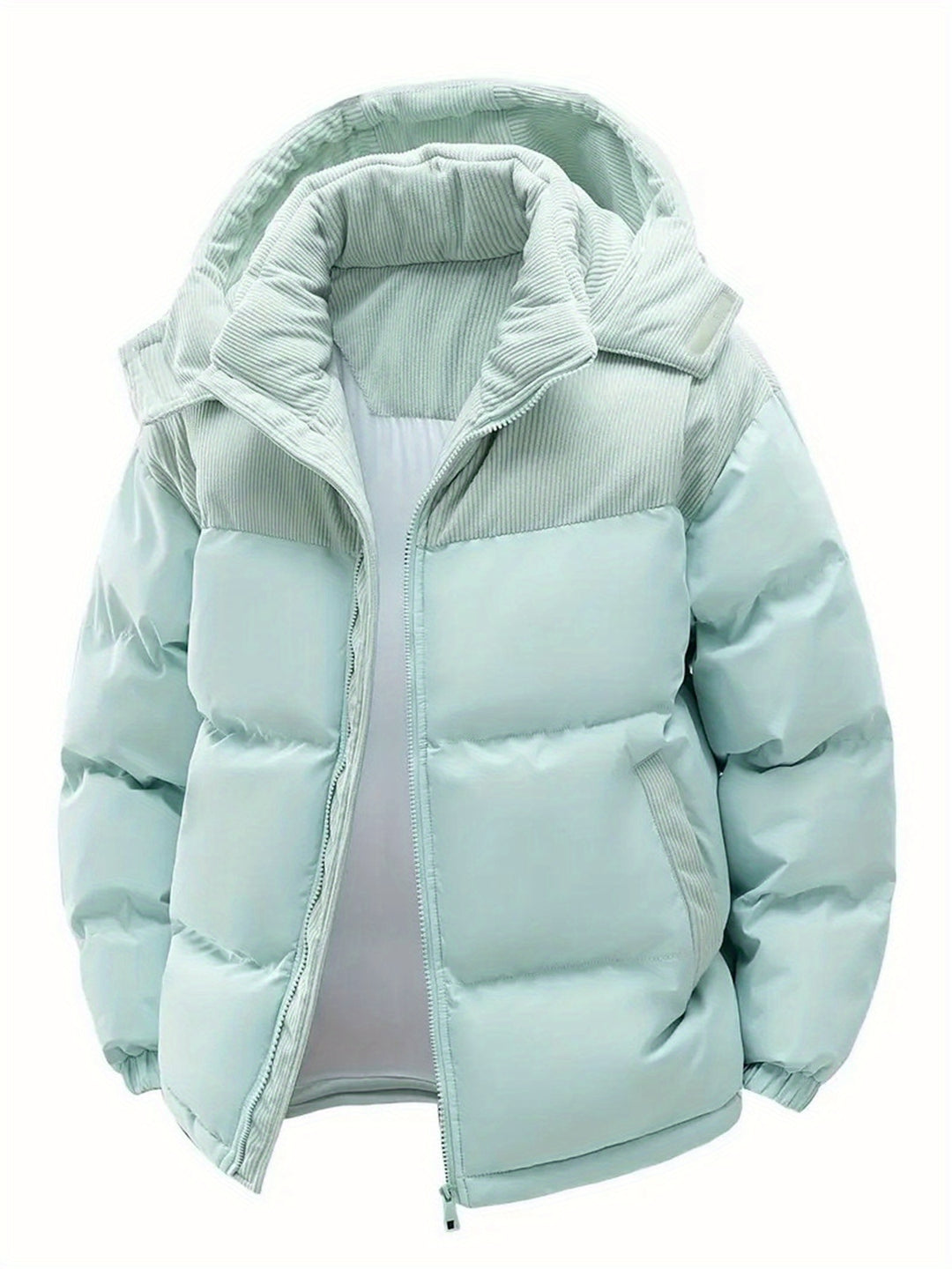 Hooded Fleece Coat for Men with Detachable Hood