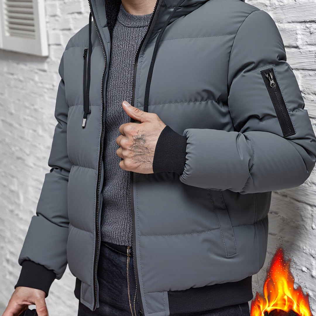 Hooded Winter Plush Jacket Thick Warm Casual Outdoor Zipper Jacket