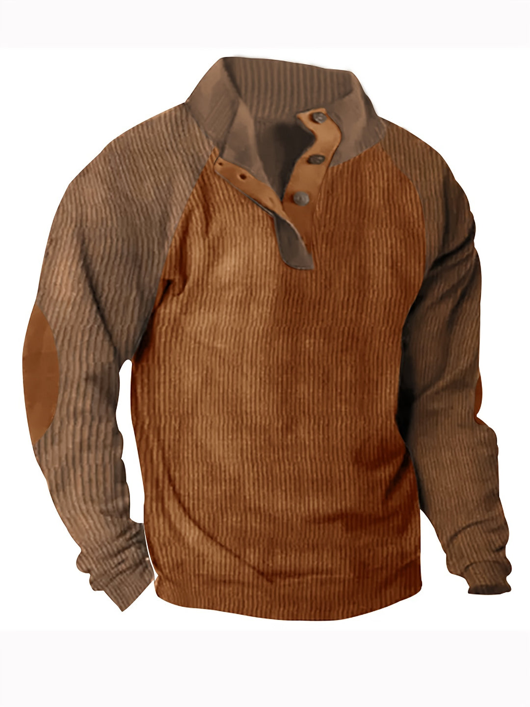 Men's Casual Long-Sleeved Pullover T-Shirt Sweatshirt