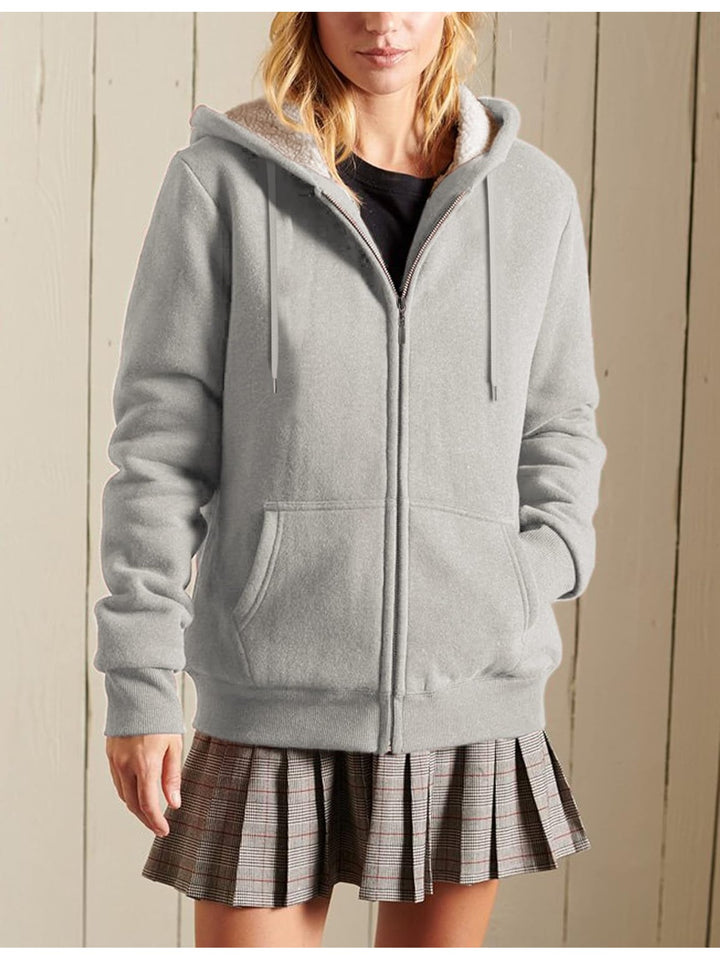 Women's Casual Full Zip Hoodie Sweatshirt Coat