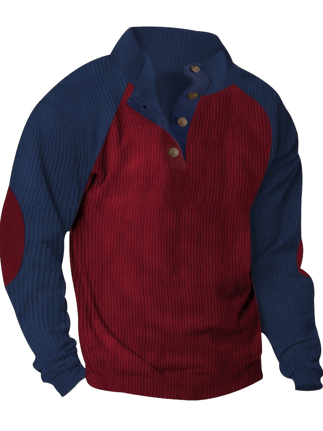 Men's Casual Long-Sleeved Pullover T-Shirt Sweatshirt