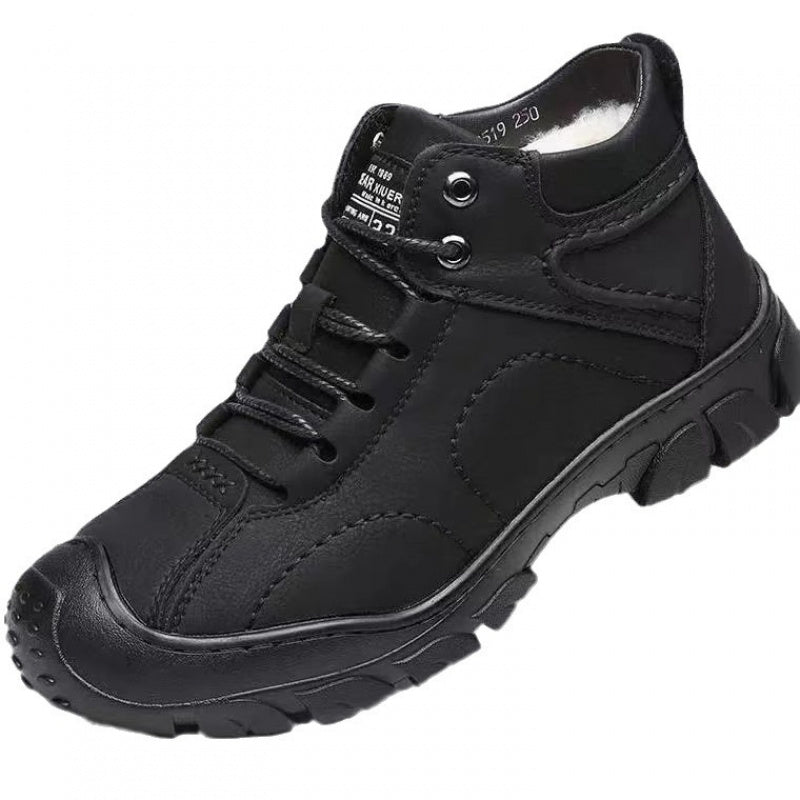 Fleece High-Top Snow Boots for Men, Casual Outdoor Shoes