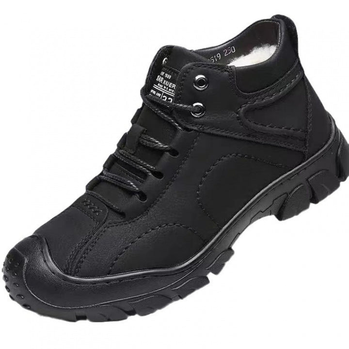 Fleece High-Top Snow Boots for Men, Casual Outdoor Shoes