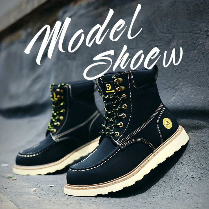 Men's Industrial Footwear Slip Resistant Steel Toe Safety Shoes