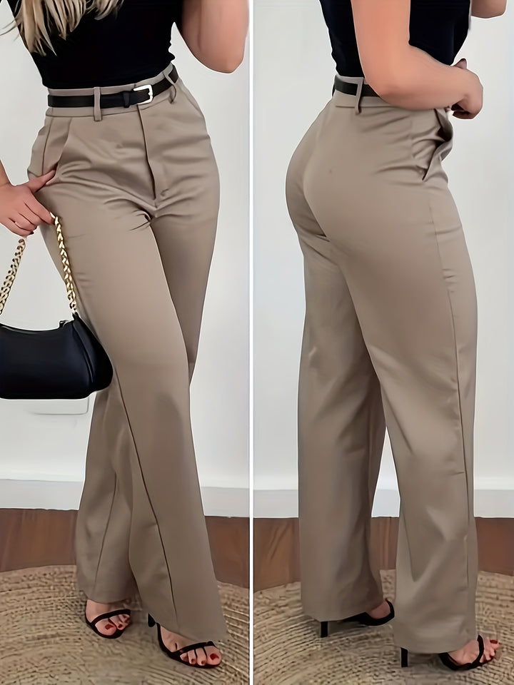 Fashionable Vintage Women's Suit Pants Straight-Leg Trousers