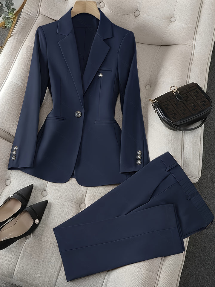Two-Piece Suit Set with Waistcoat and Matching Pants