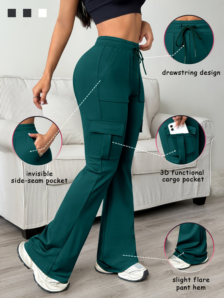 Women's Athletic Cargo Jogger Pants with Slim-Fit Ankle Design