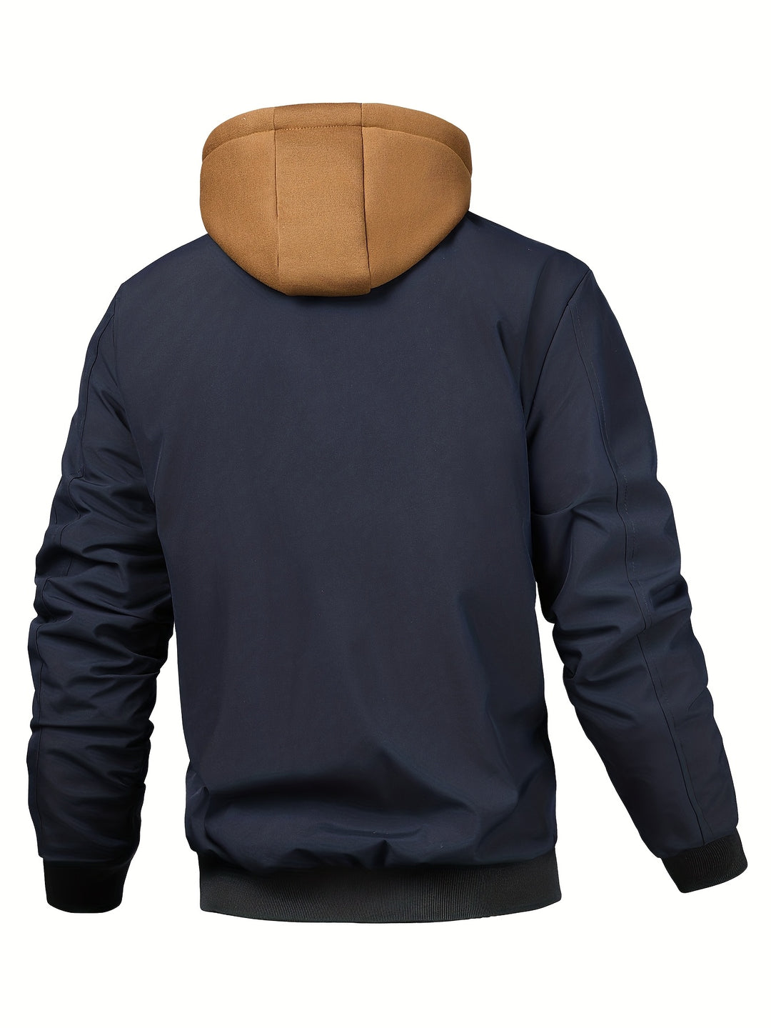 Men's Sports Jacket with Cap, Outdoor Tactical Zipper Pocket Jacket
