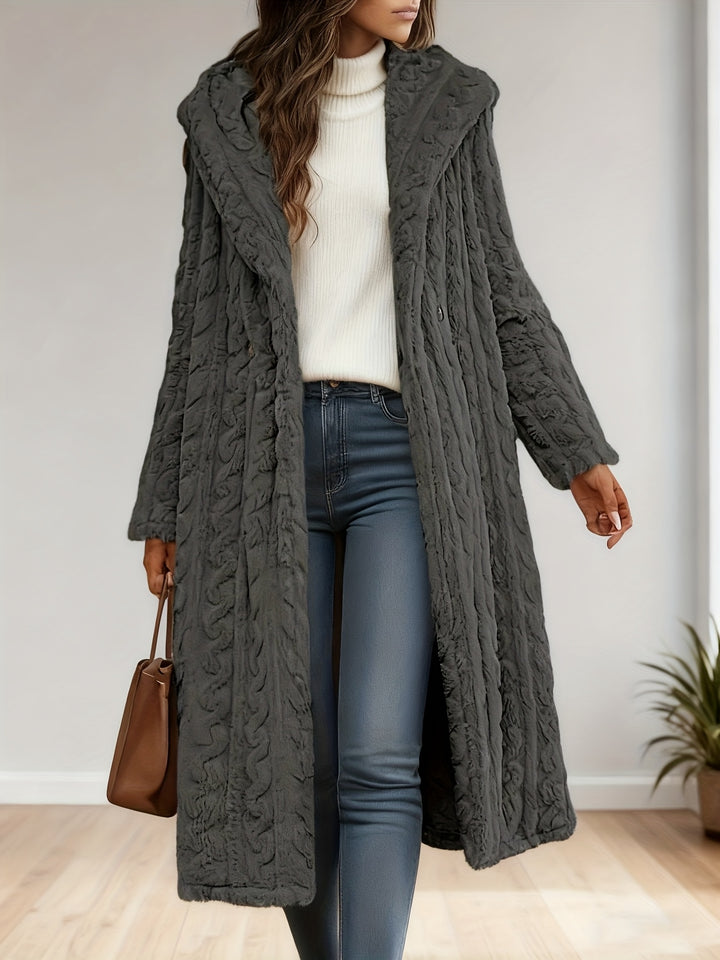 Elegant Women's Long Cardigan Stylish Outer Bathrobe Mid-Length Coat