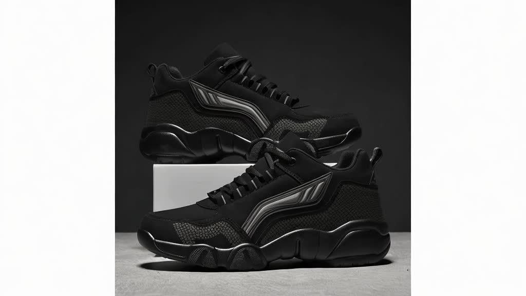Men's Lace-Up Sneakers Thick Cushioned Platform Non-Slip Rubber Sole