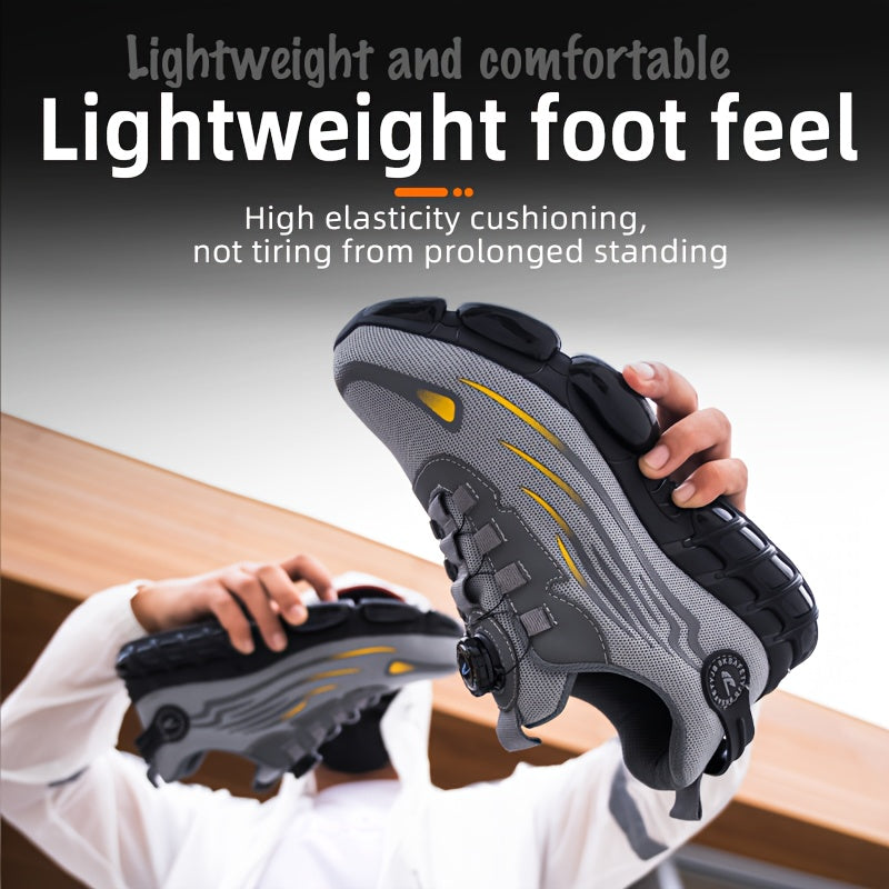 Buttoned Safety Shoes Anti-Crush Anti-Puncture Comfortable Breathable