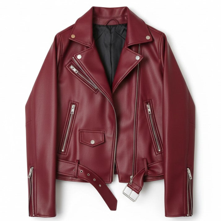 B Unique Fashions Women’s Genuine PU Leather Jacket
