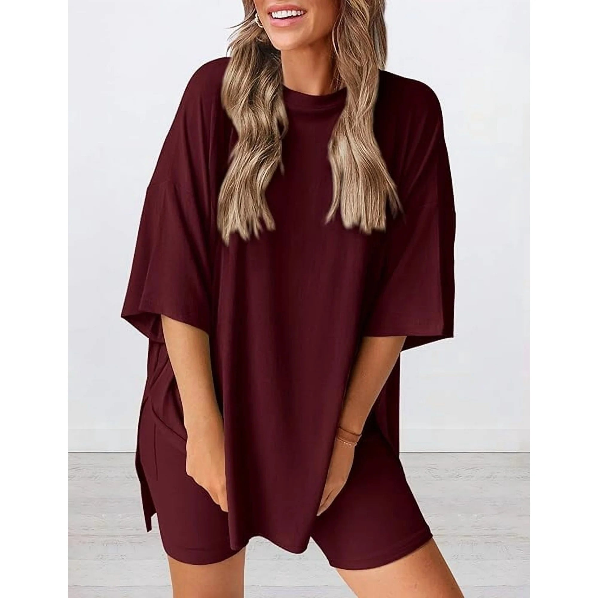 Women's Casual Oversized 2-Piece Short Set