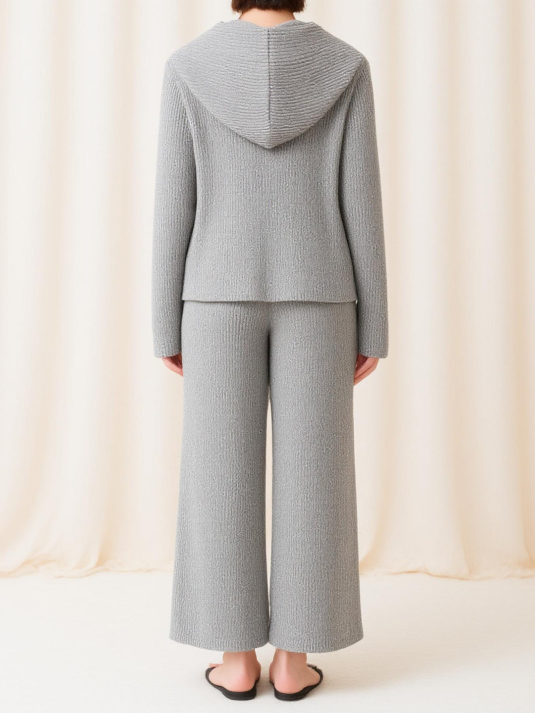 Elegant Women's Hooded Long Sleeve Top and Pants Set