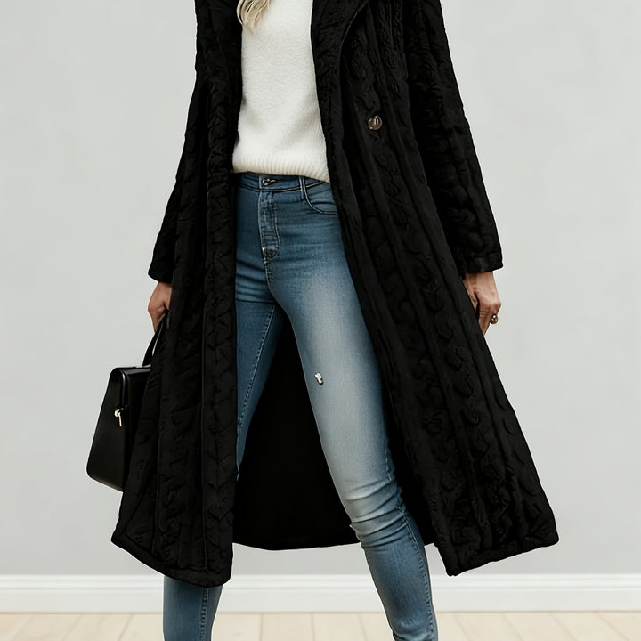 Elegant Women's Long Cardigan Stylish Outer Bathrobe Mid-Length Coat