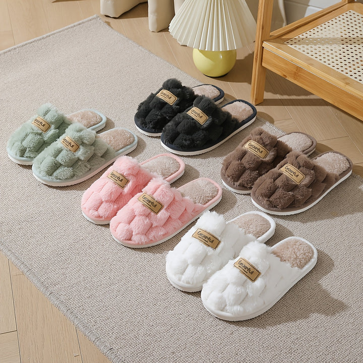 Cozy Plush Indoor Slippers for Women, Warm and Comfortable Footwear