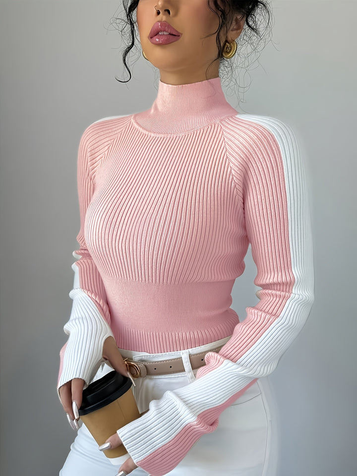 High Neck Turtleneck Layering Top for Fall Winter