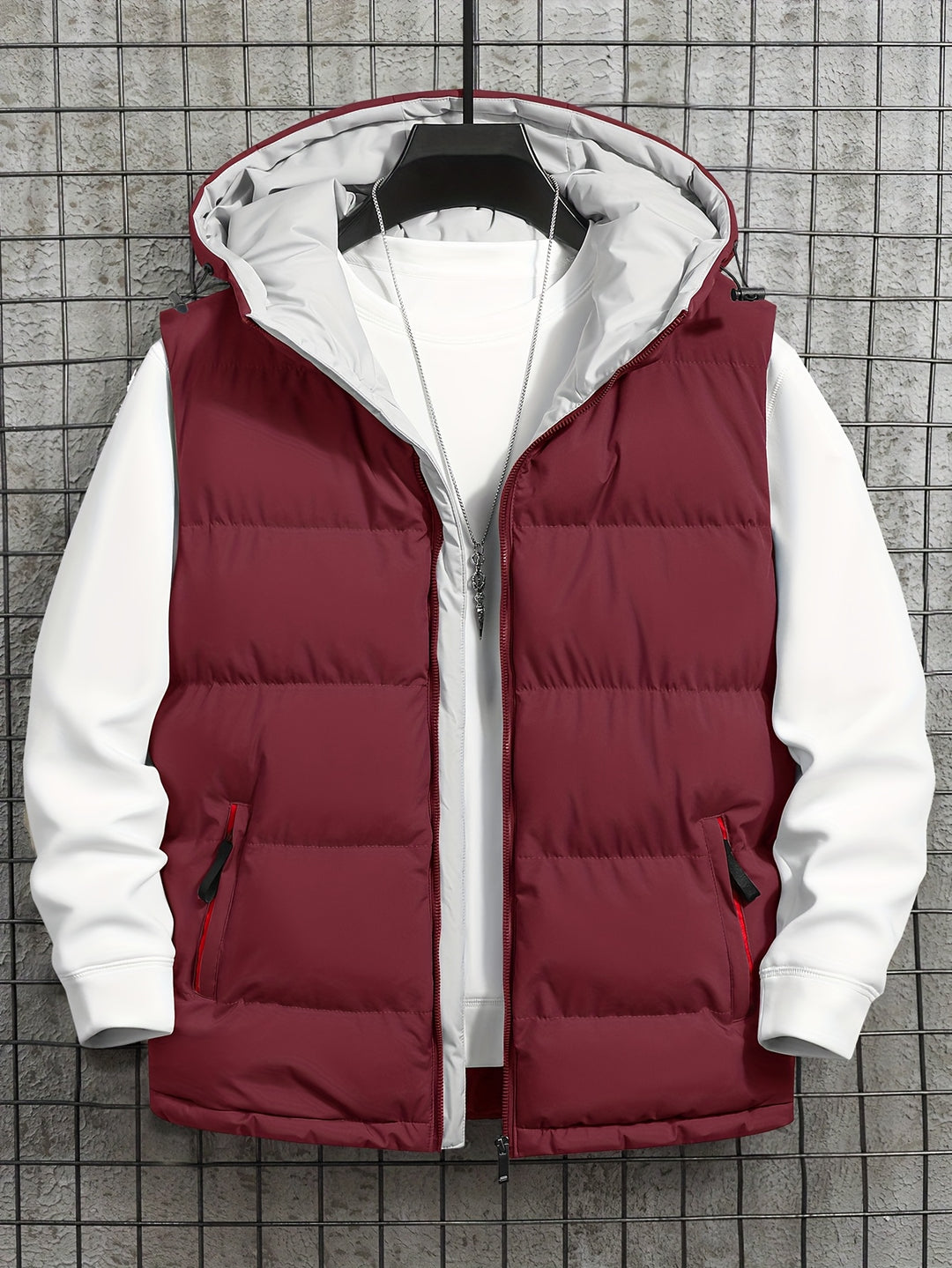 Men's Hooded Vest Thickened Lightweight Stylish Casual Wear