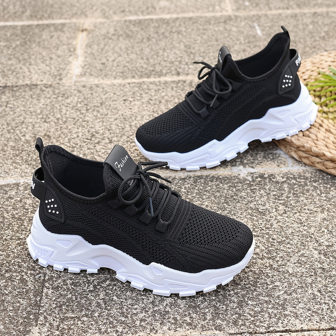 Women's Fashion Knit Sneakers Casual Lightweight Walking Shoes