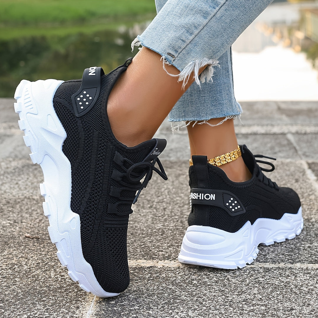 Women's Fashion Knit Sneakers Casual Lightweight Walking Shoes
