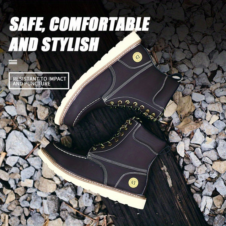 Men's Industrial Footwear Slip Resistant Steel Toe Safety Shoes