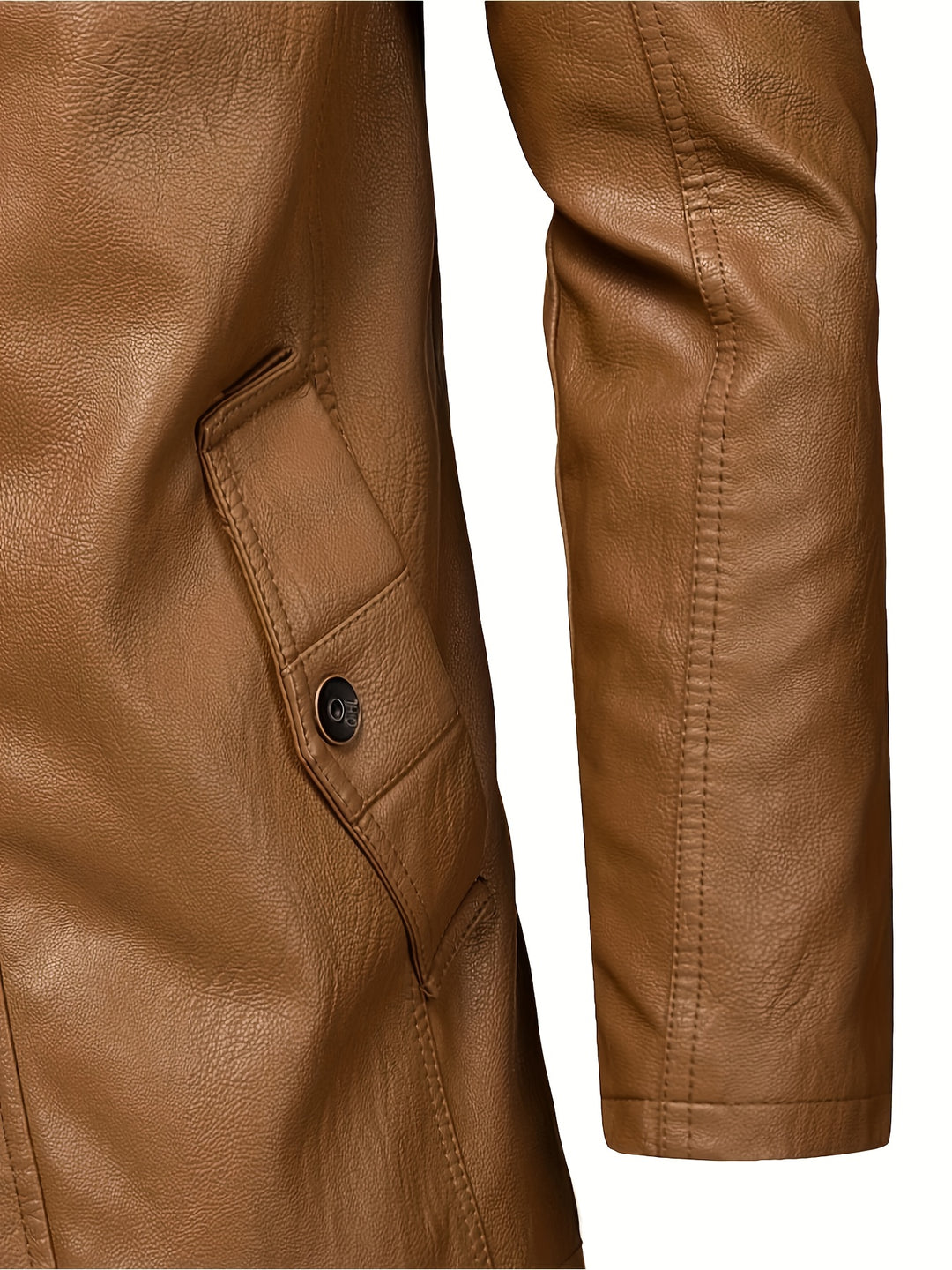 Casual Streetwear Jacket for Men with Stand-Up Collar and Pockets