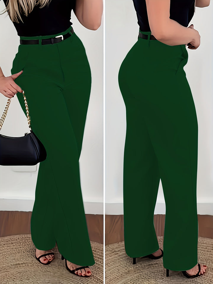 Fashionable Vintage Women's Suit Pants Straight-Leg Trousers