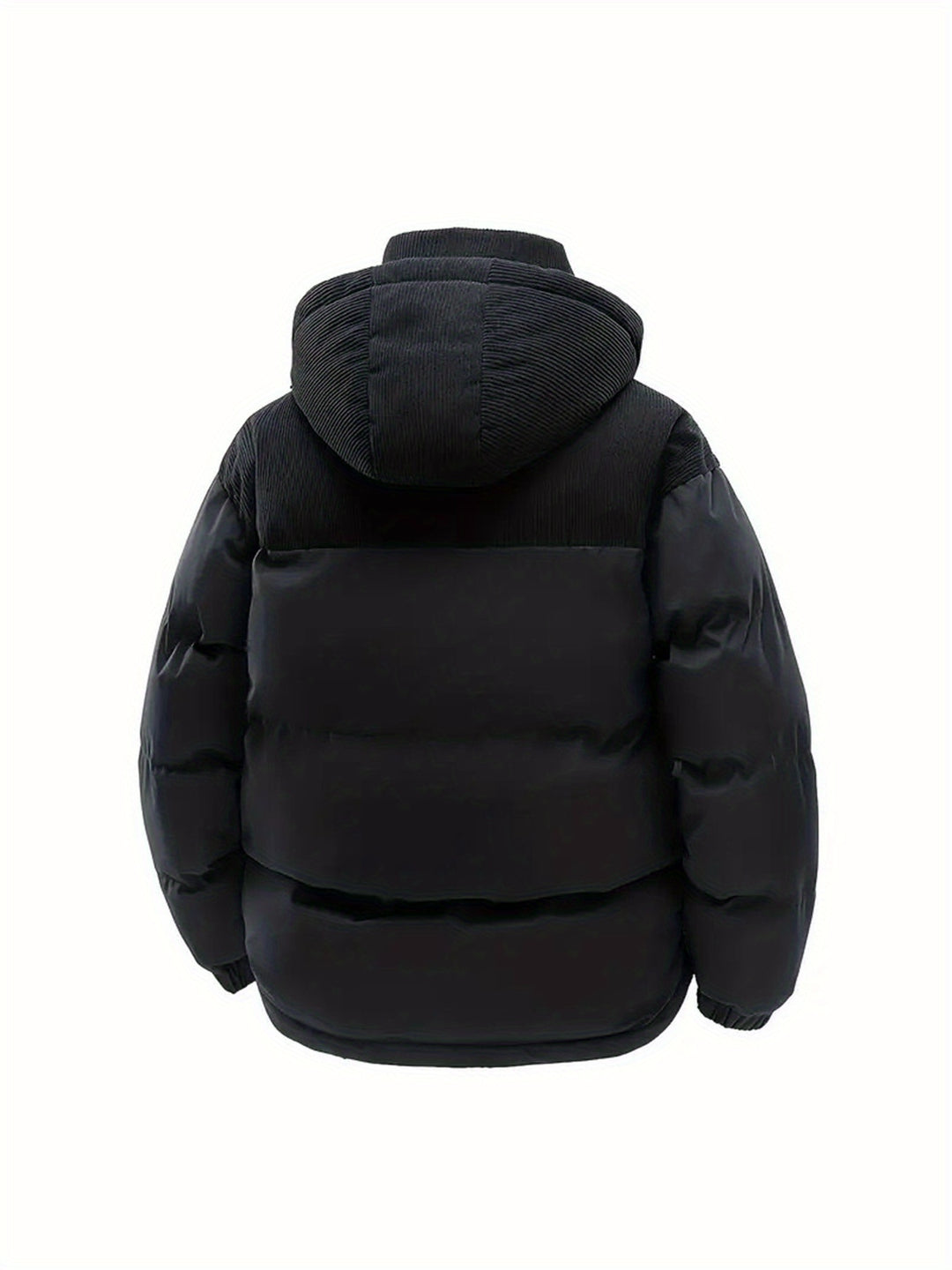 Hooded Fleece Coat for Men with Detachable Hood