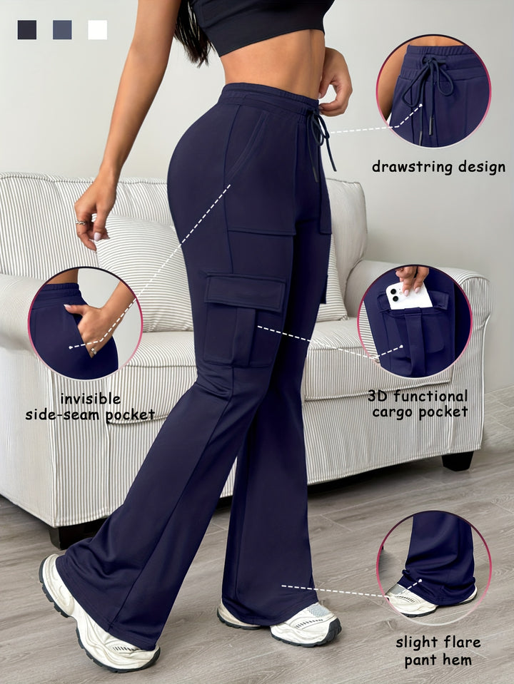 Women's Athletic Cargo Jogger Pants with Slim-Fit Ankle Design
