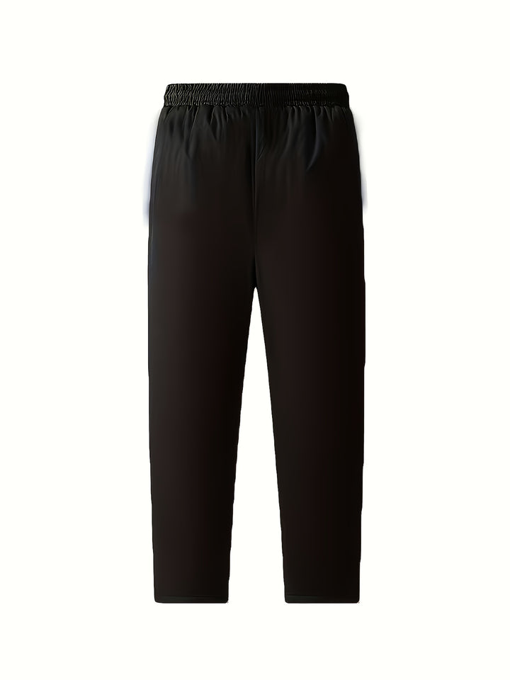 Men's Winter Casual Straight-Leg Jogger Pants with Drawstring