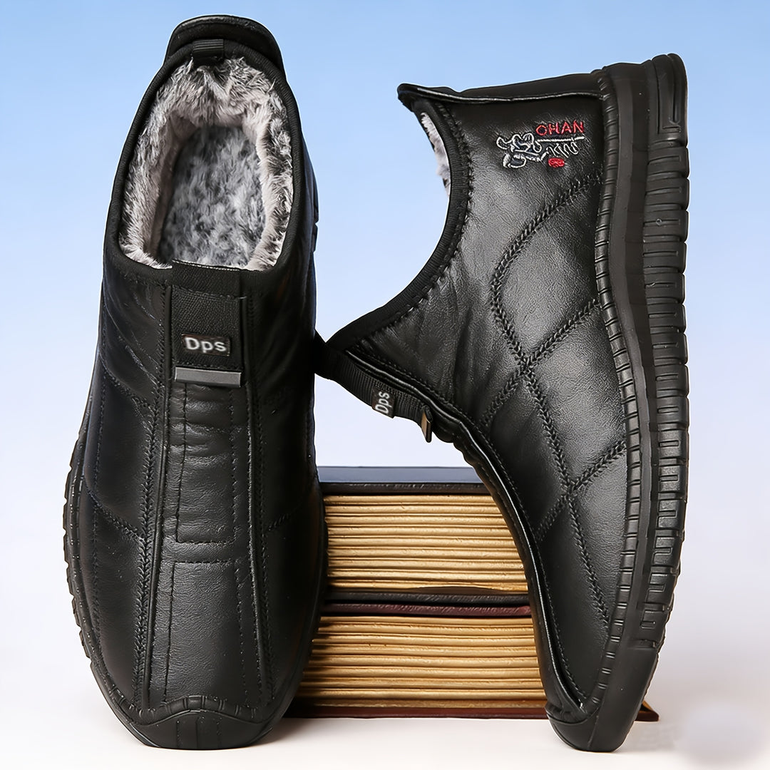 Men's Slip-On Walking Shoes Mid-Top Sneakers Anti-Slip Sole