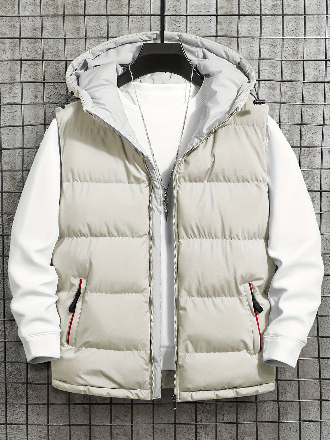 Men's Hooded Vest Thickened Lightweight Stylish Casual Wear